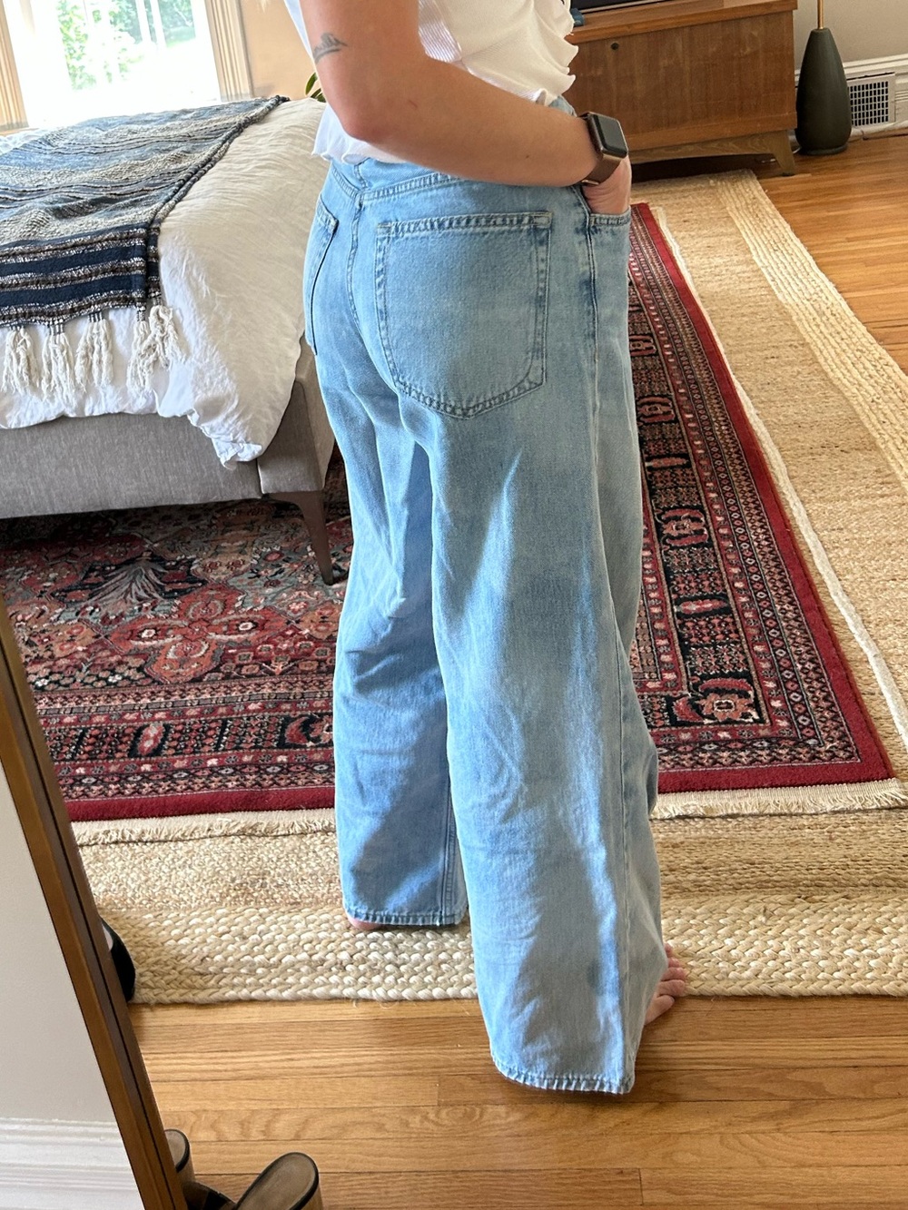 Rag & Bone featherweight Annie cropped wide leg jeans - Picture 3 of 7